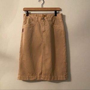 7 for all mankind cotton midi skirt